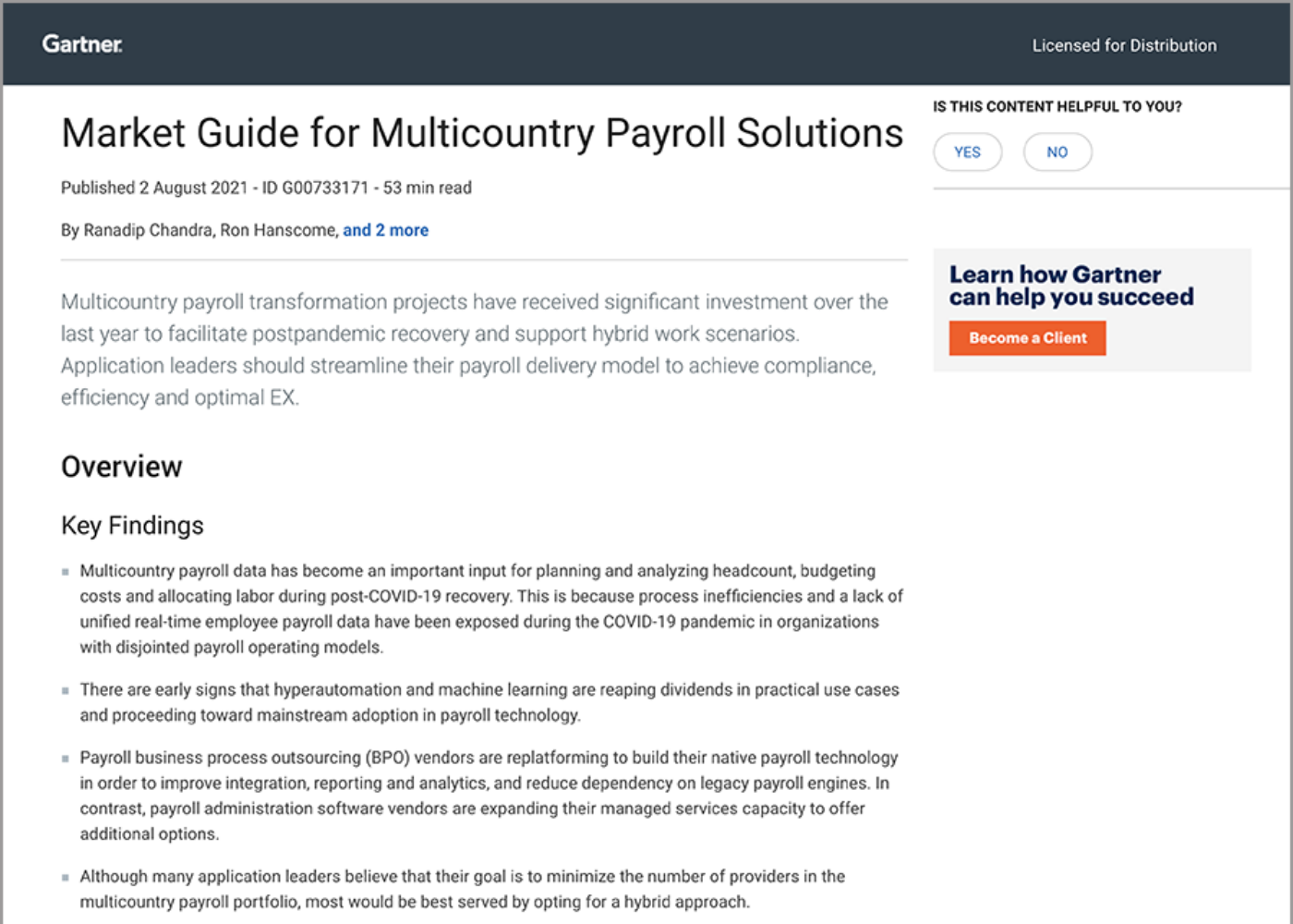 Market Guide for Multicountry Payroll Solutions