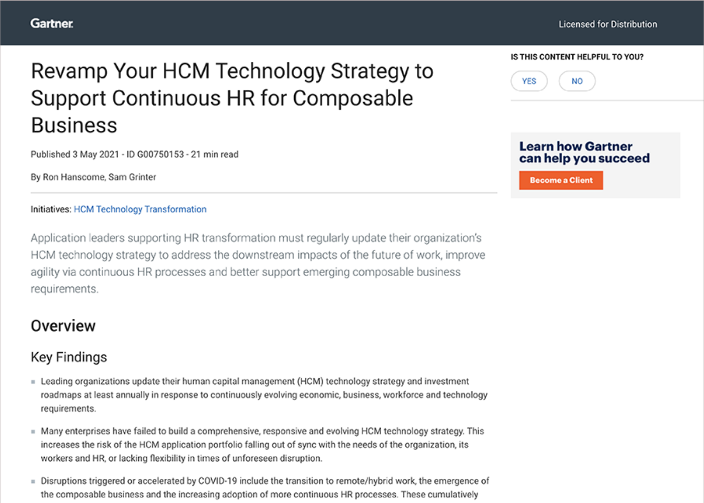 Revamp Your HCM Technology Strategy to Support Continuous HR for Composable Business