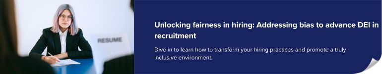 Addressing Bias and Unconscious Bias to Advance DE&I in Recruitment_770X160
