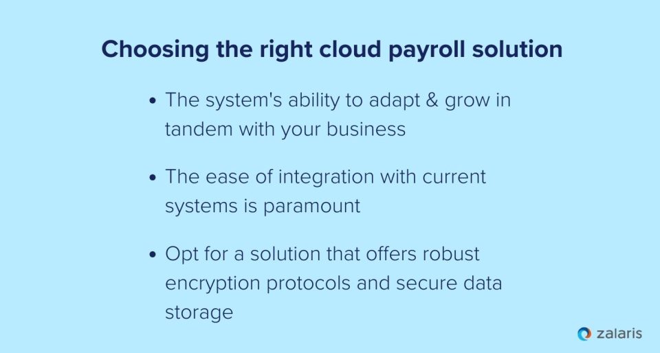 Choosing the right cloud payroll solution