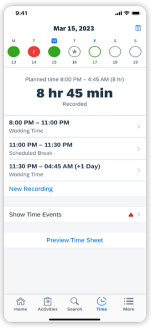 Fig - 3 Absence dashboard