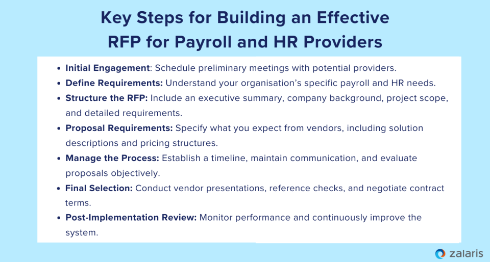 Key Steps for Building an Effective RFP for Payroll and HR Providers