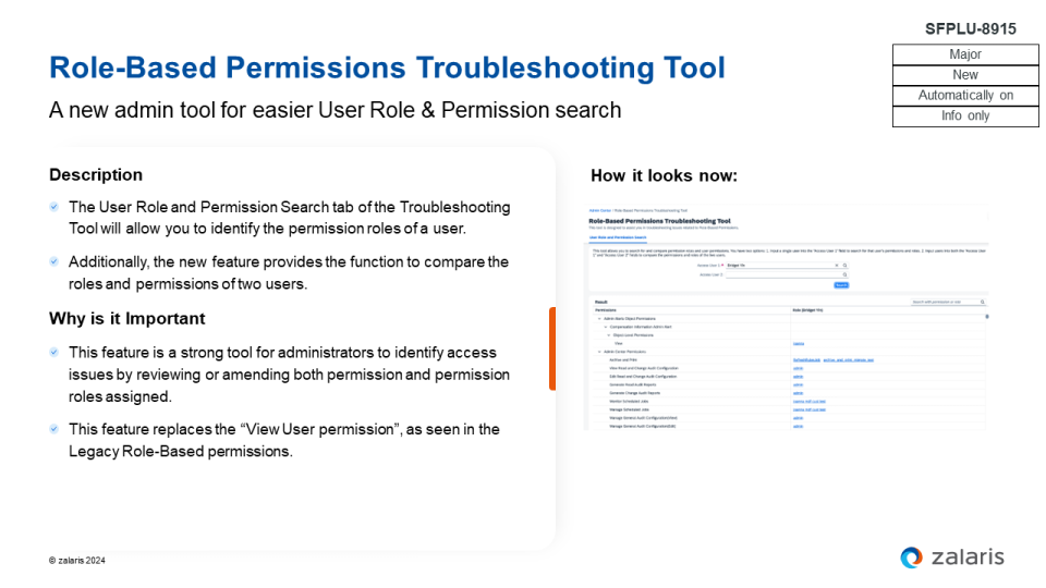 Role-Based Permissions Troubleshooting Tool